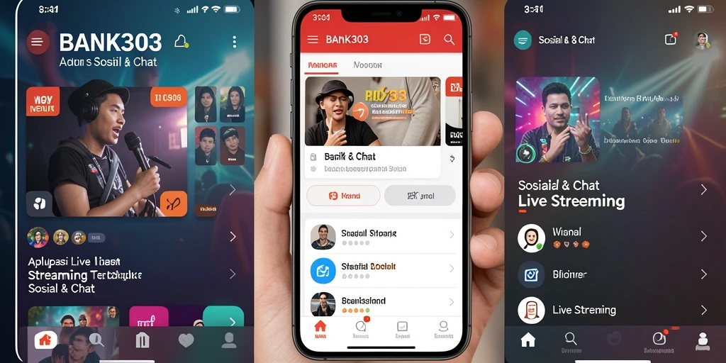 Antarmuka intuitif BANK303 untuk Live Streaming yang interaktif.