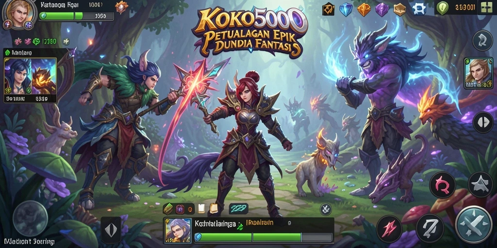 Tampilan antarmuka RPG KOKO5000 yang menakjubkan dan interaktif.