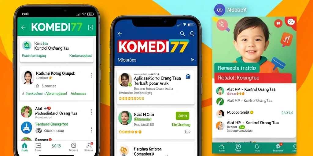 Tampilan antarmuka KOMEDI77 yang sederhana dan informatif untuk kontrol orang tua.