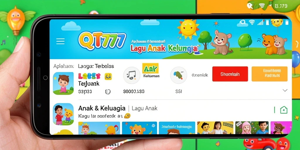 Tampilan antarmuka QT777 yang menarik dan ramah anak.