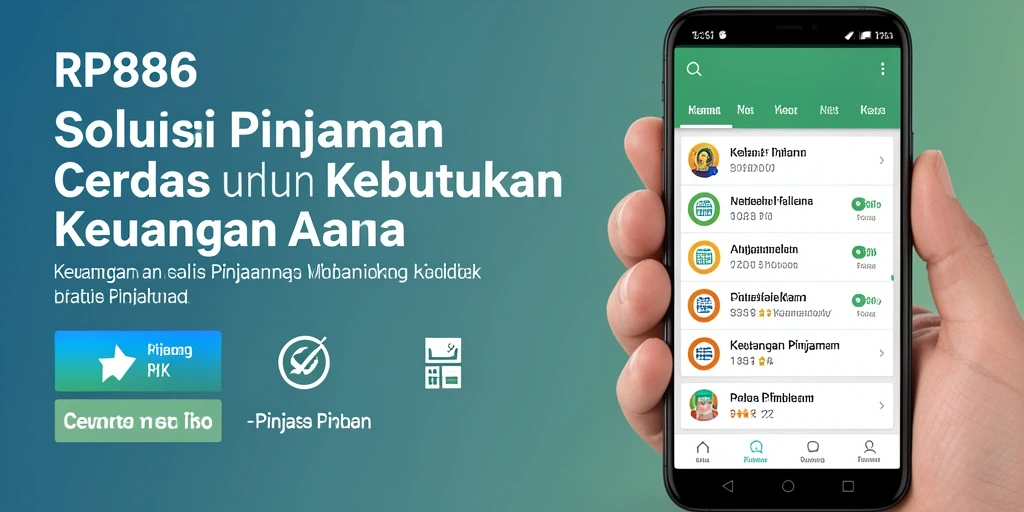 Tampilan antarmuka pengguna RP886 yang ramah dan efisien untuk pemrosesan pinjaman.