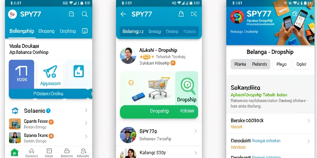 Antarmuka SPY77 yang intuitif untuk pengalaman dropship yang menyenangkan.