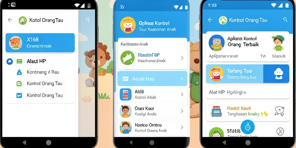 Antarmuka X168 menunjukkan pengawasan orang tua yang efektif.