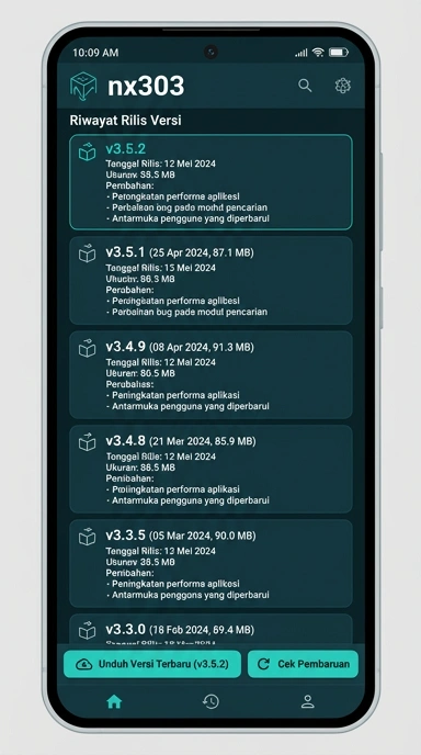 Riwayat Versi nx303 untuk Pengguna Android Indonesia